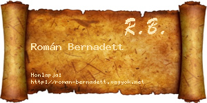 Román Bernadett névjegykártya