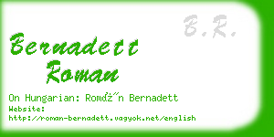 bernadett roman business card